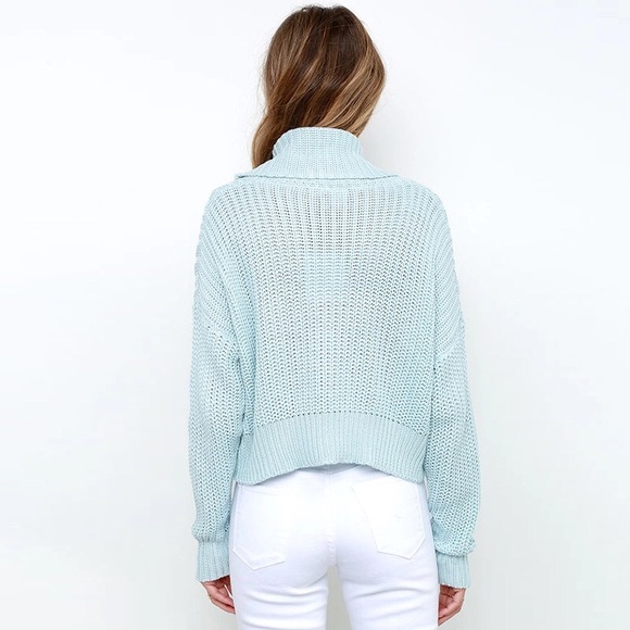 ✨Sky Blue Chunky Cable Knit Sweater✨ - Picture 5 of 7